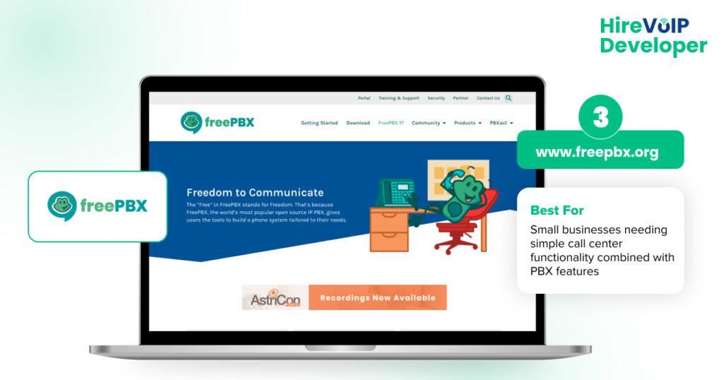 FreePBX Open Source Call Center Software