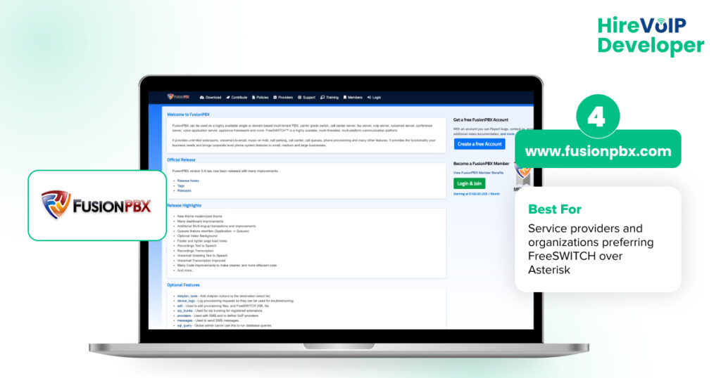FusionPBX Open Source Call Center Software