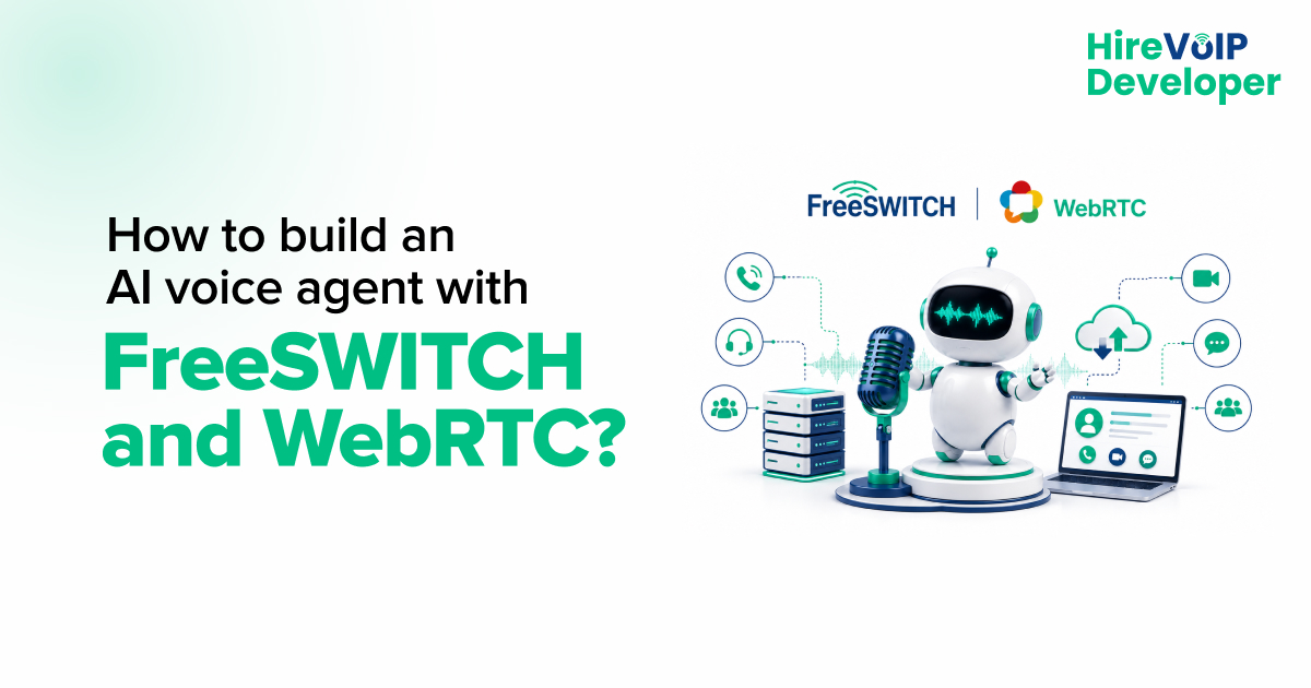 AI voice agent with FreeSWITCH and WebRTC blog banner