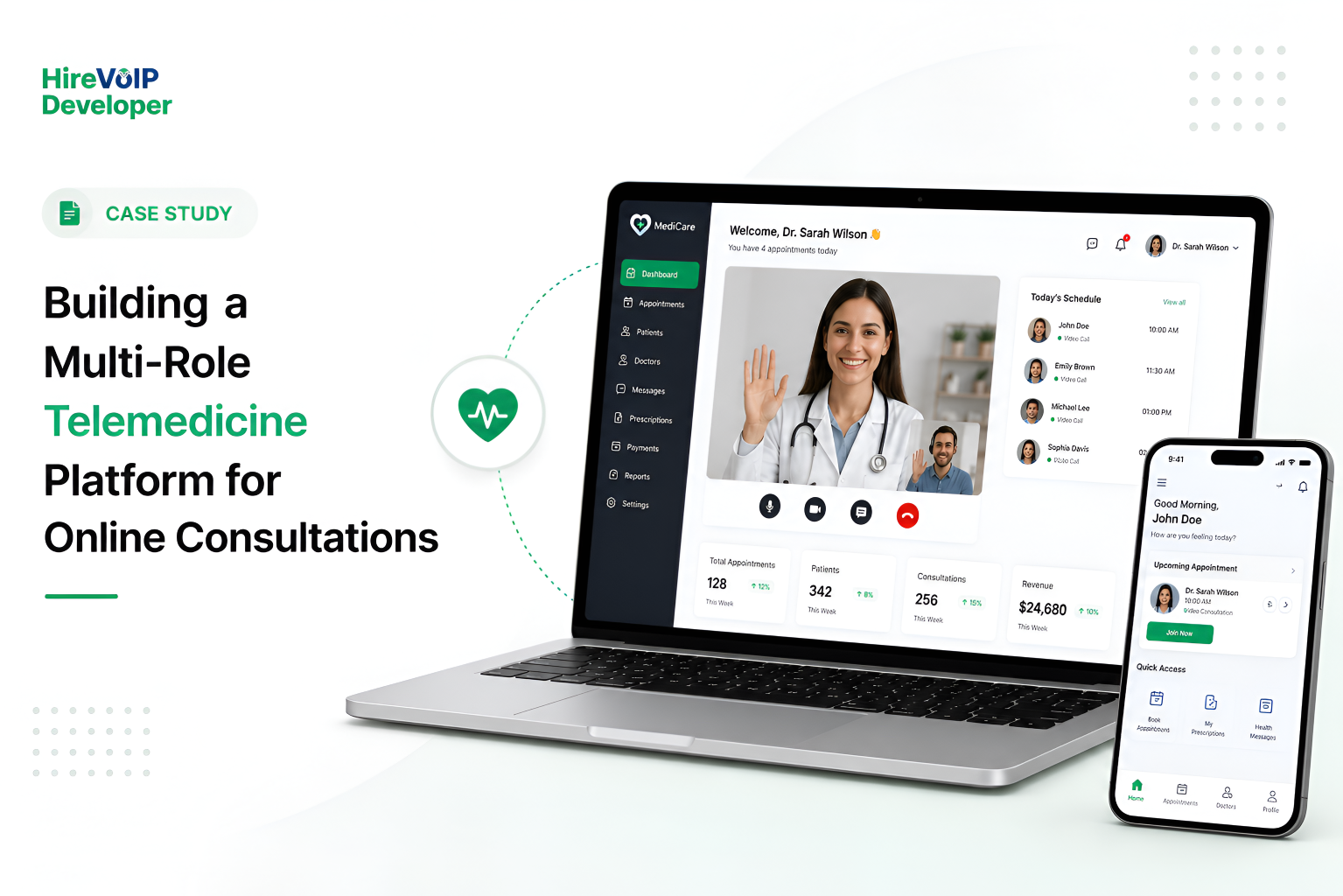 multi role telemedicine platform case study banner