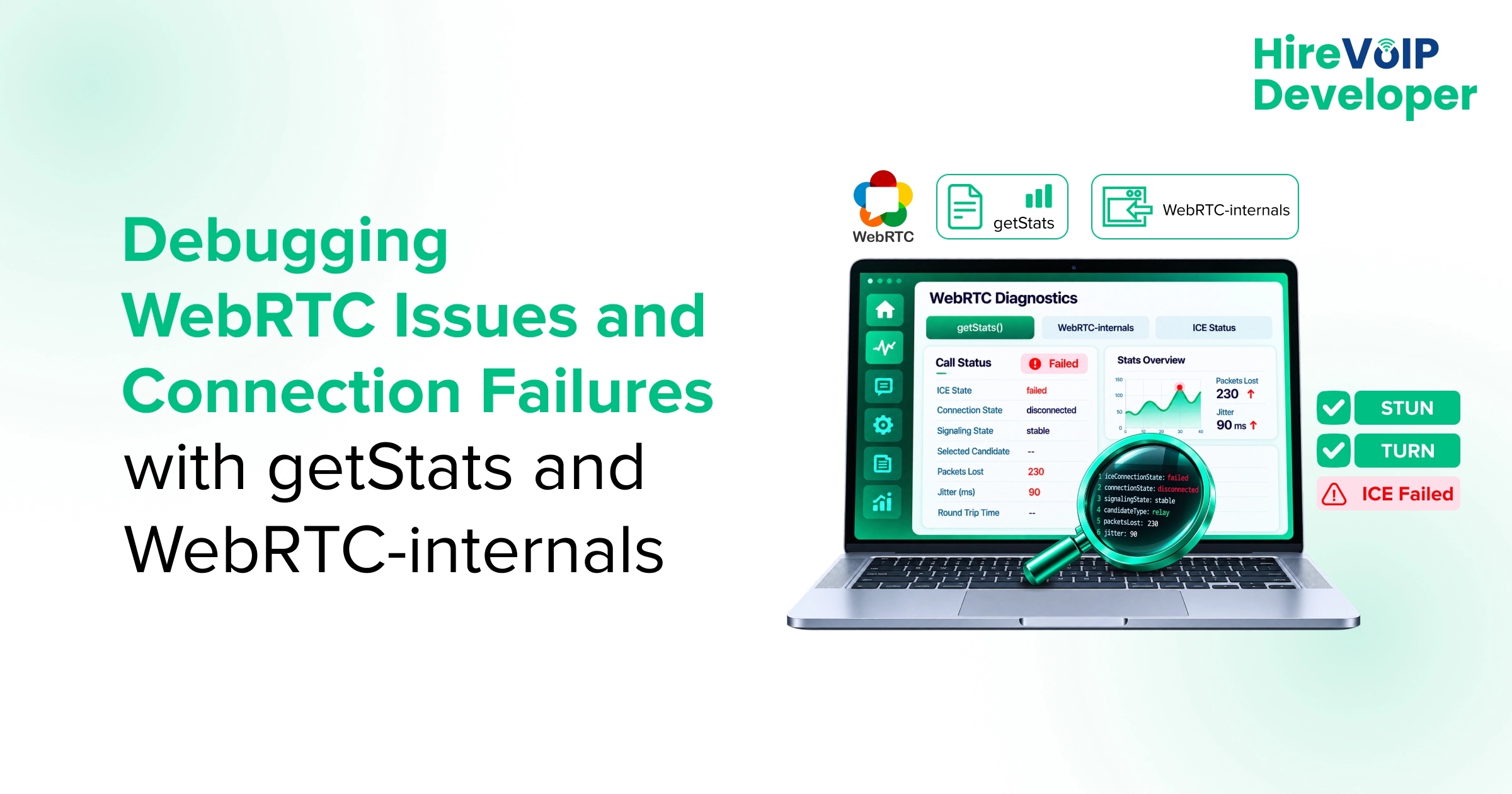 Debugging WebRTC issues with getStats and webrtc-internals